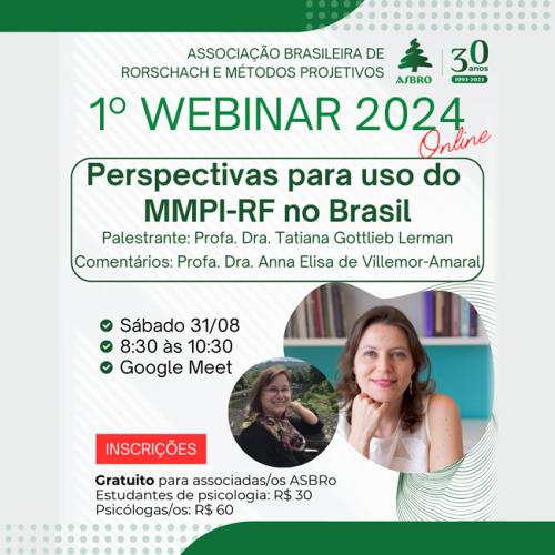 Webinar: Perspectivas para uso do MMPI-RF no Brasil